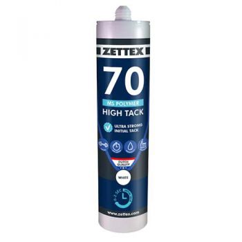 Zettex Polymer High Tack MS70 290 ml, zwart, doos à 12 stuks