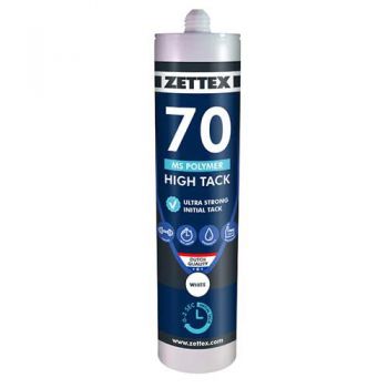 Zettex Polymer High Tack MS70 290 ml, wit, doos à 12 stuks