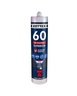 Zettex Polymer kit MS60 290 ml, wit, doos à 12 stuks 